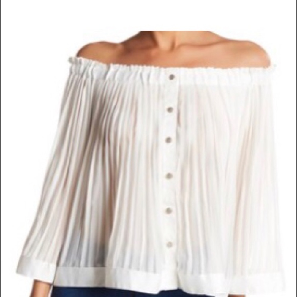 Jealous Tomato - off the shoulder - Pleated Blouse